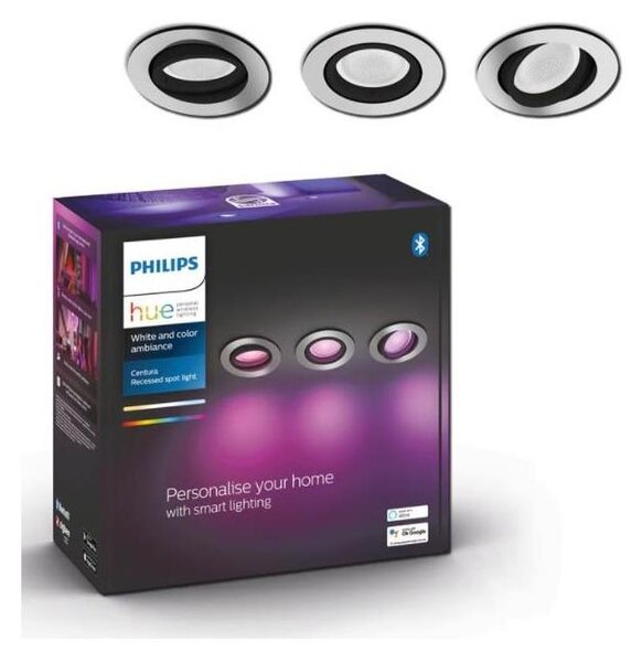 Philips - К-кт 3 бр. LED RGB димируеми лунички Hue 1xGU10/5,7W/230V