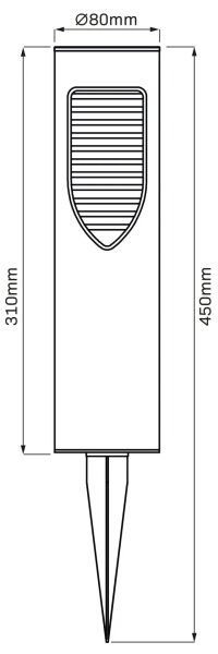 LED соларна лампа ADDIS LED/1,2V 600 mAh IP44 черна