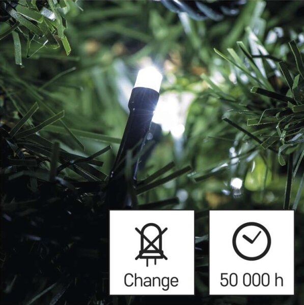 Външна LED гирлянда 40xLED/9m IP44, студено бяла