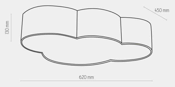 Детска лампа CLOUD 4xE27/15W/230V бяла