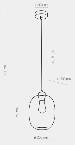 Висящ полилей ELIO 1xE27/60W/230V розов