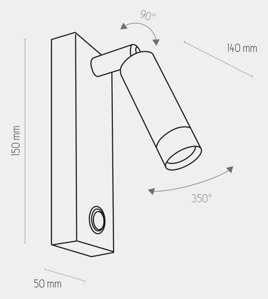 LED Аплик ENZO LED/3W/230V