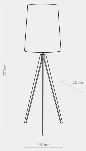 Лампион WALZ 1xE27/25W/230V сив/дървен