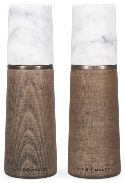 COLE & MASON Подаръчен комплект мелнички за сол и пипер “MARLOW MARBLE“ - 18,5 см