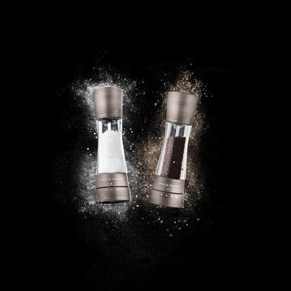COLE&MASON Комплект мелнички за сол и пипер “DERWENT TITANIUM“ - 19 см. - с механизъм за прецизност - цвят графит