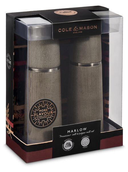 COLE&MASON Комплект мелнички за сол и пипер “MARLOW DARK GREY“ - 18,5 см