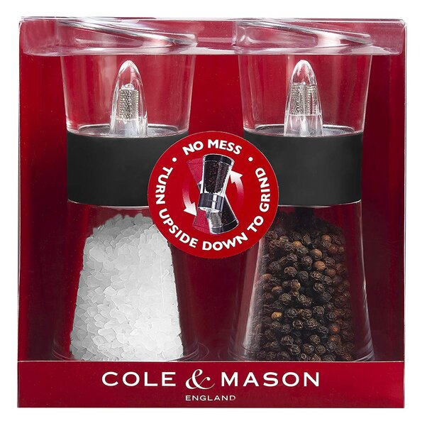 COLE & MASON Комплект мелнички за сол и пипер “FLIP“ - 15,4 см. - черни