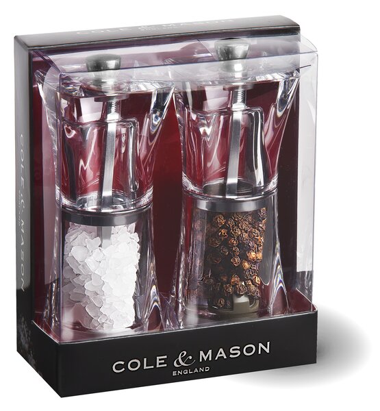 COLE&MASON Комплект мелнички за сол и пипер “CRYSTAL“ - 12,5 см