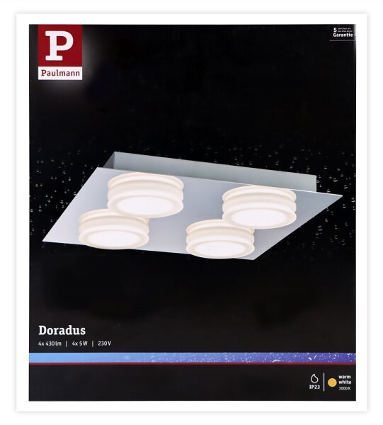 Paulmann 70875 - 4xLED/5W IP23 Лампа за баня DORADUS 230V