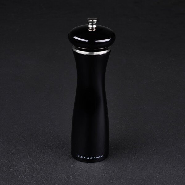 COLE&MASON Мелничка за сол “SHERWOOD BLACK GLOSS“ - 20 см. - цвят черен