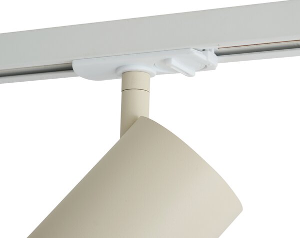 Модерен бежов прожектор за 1-фазна релсова система GU10 70mm - Iconic Jeana Luxe