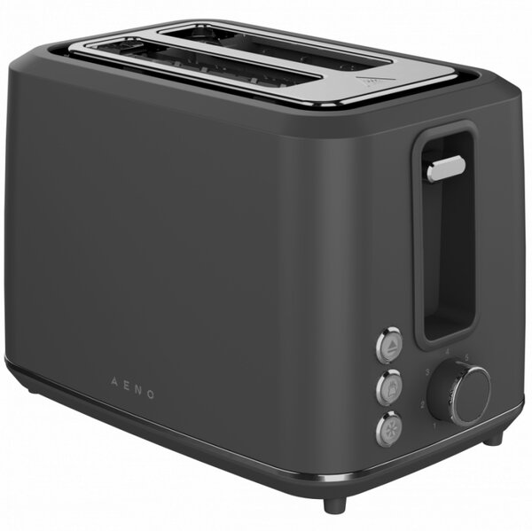 Тостер за хляб AENO ATS0001G, 930W, 7 степени, Сензорно управление, Обратен таймер, Защита при засядане, Тих, Сив