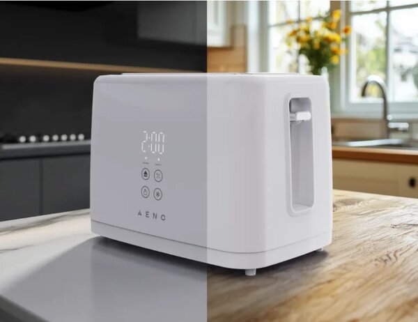 Тостер за хляб AENO ATS0002W, 930W, 7 степени, Сензорно управление, Обратен таймер, Защита при засядане, Тих, Бял