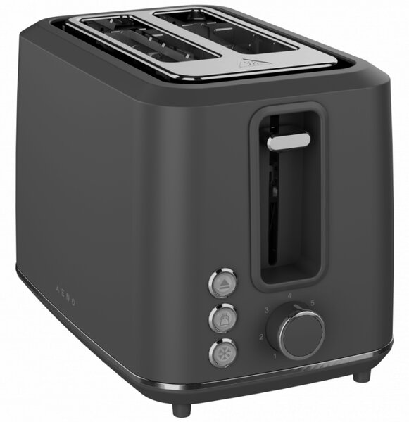 Тостер за хляб AENO ATS0001G, 930W, 7 степени, Сензорно управление, Обратен таймер, Защита при засядане, Тих, Сив