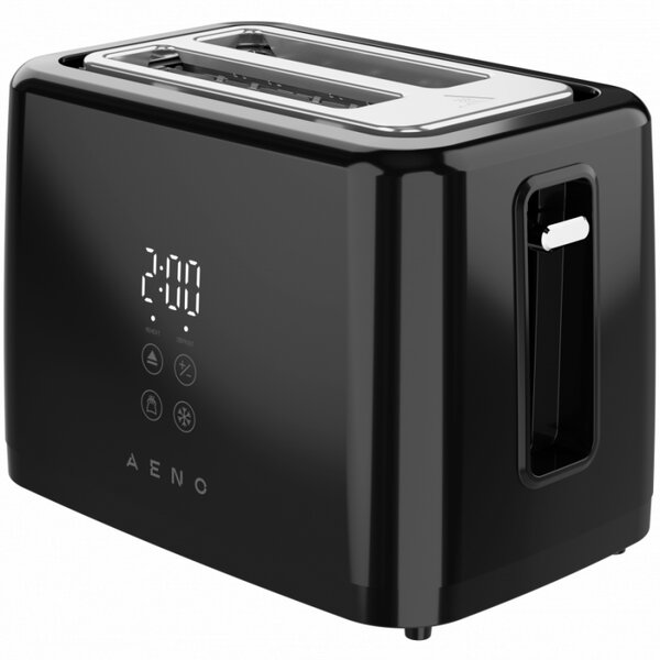 Тостер за хляб AENO ATS0002B, 930W, 7 степени, Сензорно управление, Обратен таймер, Защита при засядане, Тих, Черен