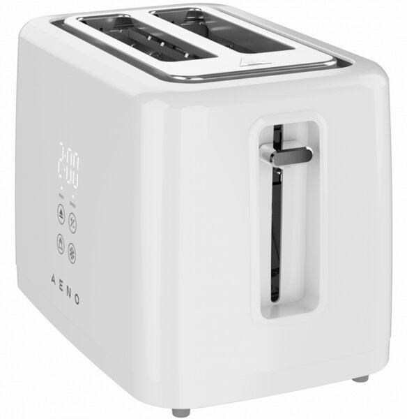 Тостер за хляб AENO ATS0002W, 930W, 7 степени, Сензорно управление, Обратен таймер, Защита при засядане, Тих, Бял