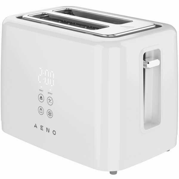 Тостер за хляб AENO ATS0002W, 930W, 7 степени, Сензорно управление, Обратен таймер, Защита при засядане, Тих, Бял