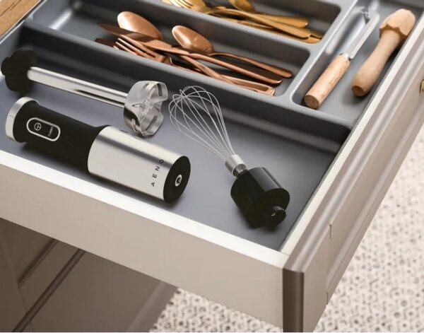 Пасатор, чопър и миксер 3в1 AENO AHB0004B, 1200W, 0.5 л, 18 степени, Турбо, DC мотор, Черен/инокс