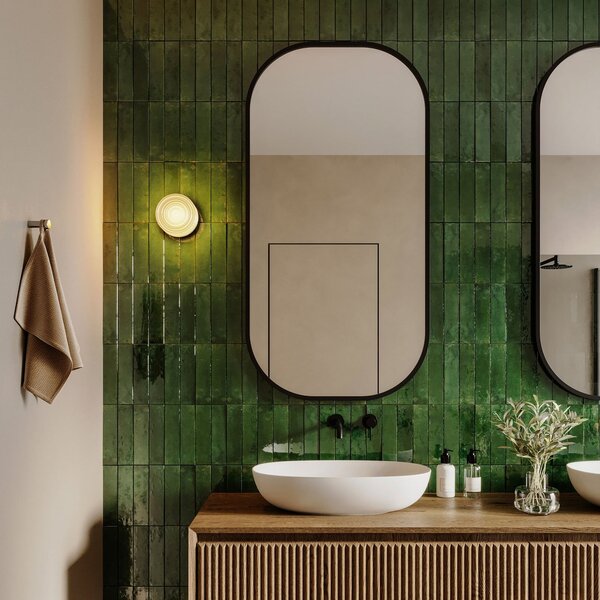 Wever & Ducré Lighting WEVER DUCRÉ LED стенна лампа Hajo черно/прозрачно, фазово регулиране 2700K, Затъмняване, Прозрачен, Баня, Стъкло, Модерен