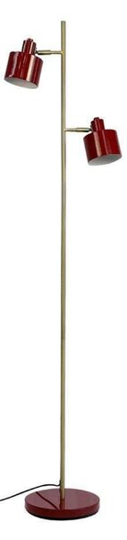 Dyberg Larsen стояща лампа Ocean, тъмночервена, 160 cm, 2-степенна., Червен, Дневна/трапезария, Метал, Скандинавски