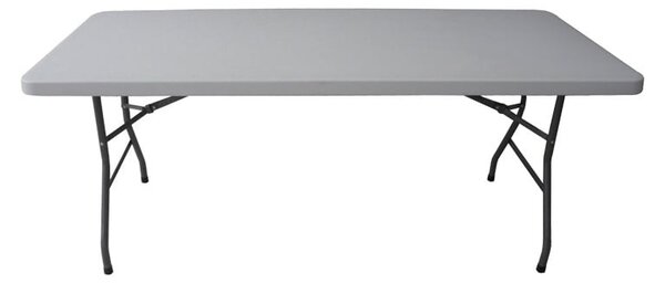 Разтегаема градинска маса, Preventa, бяла, 180x74x74 см