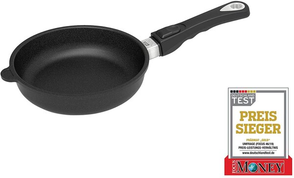 AMT Gastroguss Тиган плитък Ø 20 см, височина 4 см, с мобилна дръжка