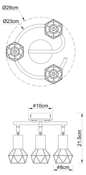 Globo 54802S-3H - Спот XARA 3xE14/40W/230V