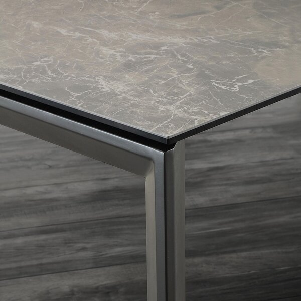 ТРАПЕЗНА МАСА РАЗТЕГАТЕЛНА CERAMIC DUO 637 ГРАФИТЕНО-КАФЯВ 140-240X90см