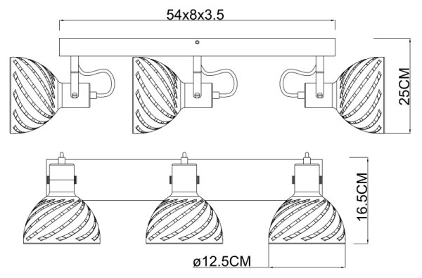 Globo 54661-3 - Спот MORI 3xE27/40W/230V