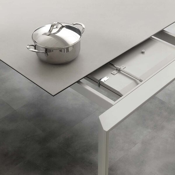РАЗТЕГАТЕЛНА ТРАПЕЗНА МАСА CERAMIC DUO 637 СИВ БЕТОН 140-240X90см