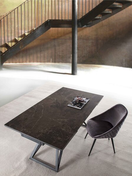 РАЗТЕГАТЕЛНА ТРАПЕЗНА МАСА ARCHITRAVE 602 VETRO CERAMICA LaSeggiola