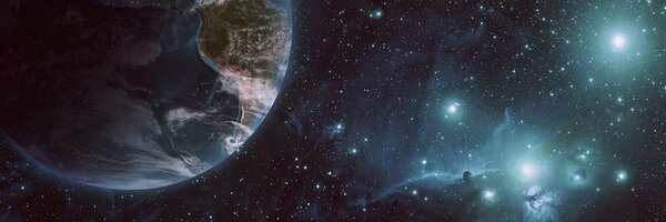 Картина на платно – Космос и земно кълбо