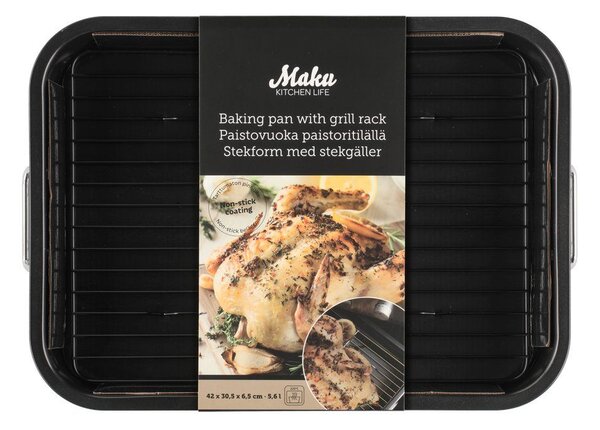 MAKU Тава за печене с решетка 42 х 31 см