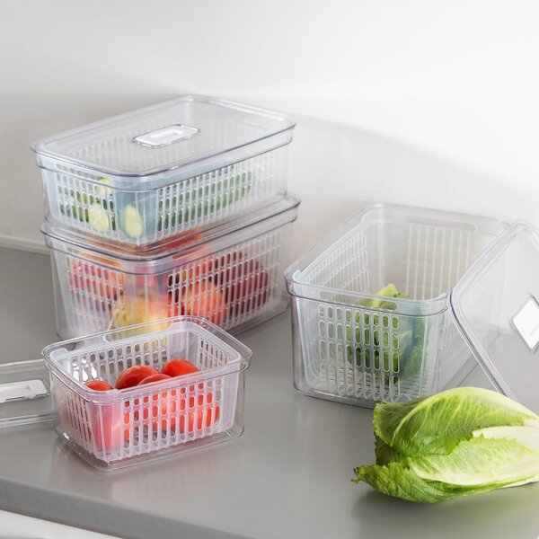 MAKU Кутия за съхранение с кошница Fresh Keeper 5,6 л