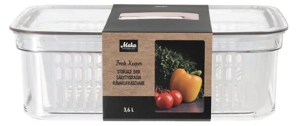 MAKU Кутия за съхранение с кошница Fresh Keeper 3,6 л