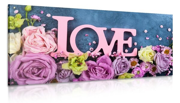 Картина на платно – С надпис Love