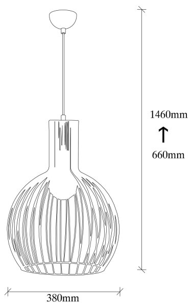 Висящ полилей FELLINI 1xE27/100W/230V