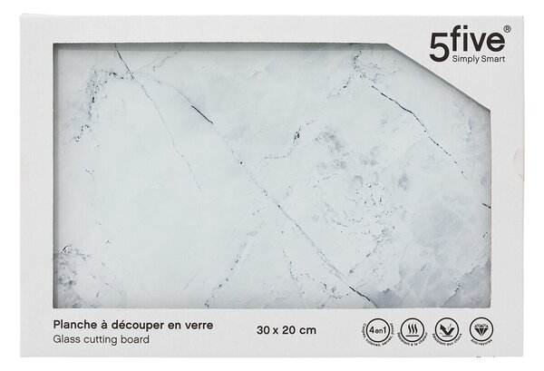 Дъска/плато 30x20x0,4см WHITE MARBLE 5five
