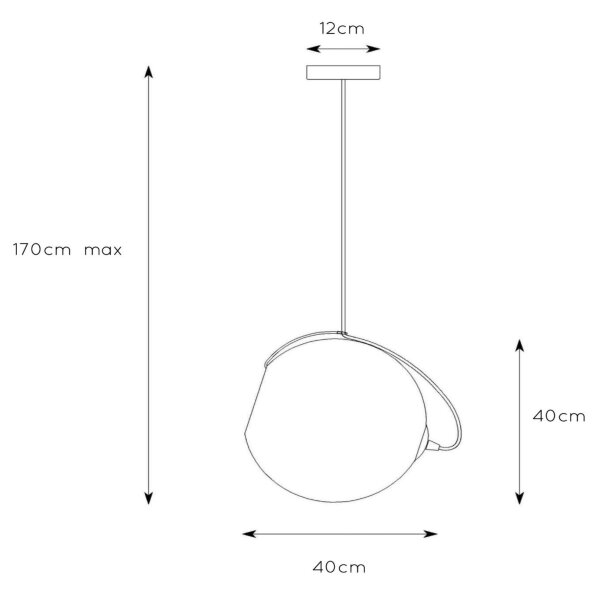 Lucide 25405/40/65 - Висящ полилей JAZZLYNN 1xE27/60W/230V Ø 40 см