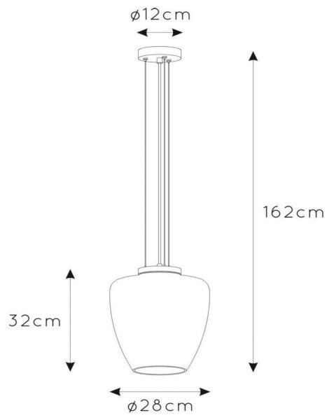 Lucide 30473/28/62 - Висящ полилей FLORIEN 1xE27/60W/230V златист