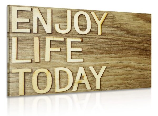 Картина на платно – С цитат - Enjoy life today