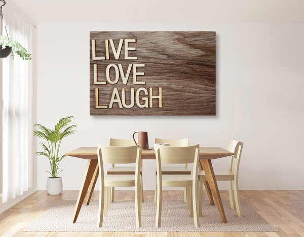 Картина на платно – Със слова - Live Love Laugh