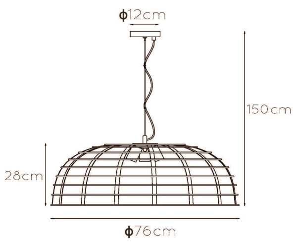 Lucide 45449/76/37 - Висящ полилей ELODIE 3xE27/40W/230V тюркоаз