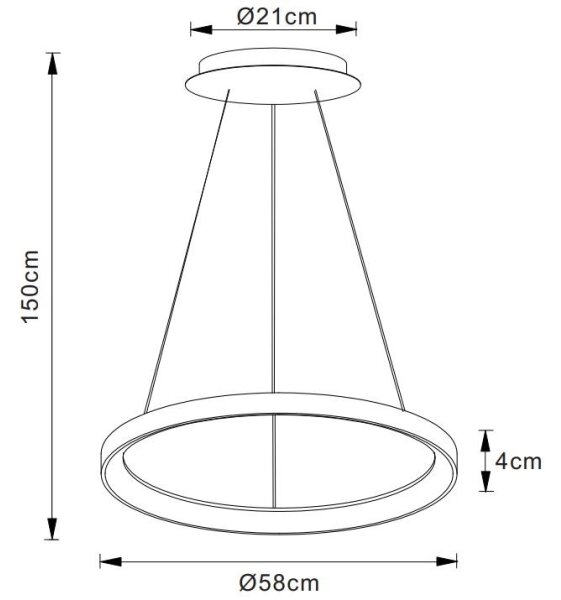 Lucide 46403/48/02 - LED Димируем висящ полилей VIDAL LED/50W/230V