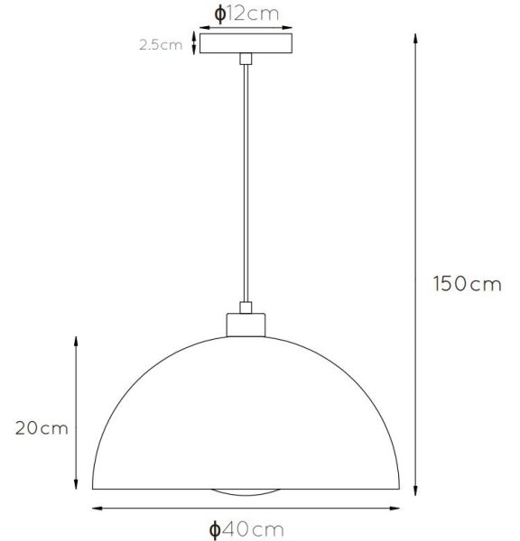 Lucide 45496/01/44 - Висящ поолилей SIEMON 1xE27/40W/230V оранжев