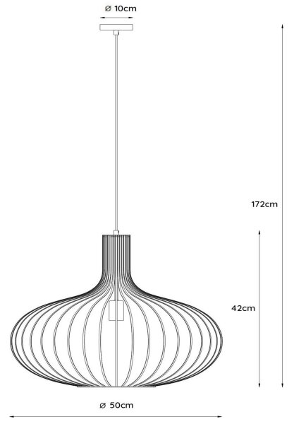 Lucide 78374/50/33 - Висящ полилей MANUELA 1xE27/60W/230V Ø 50 см зелен