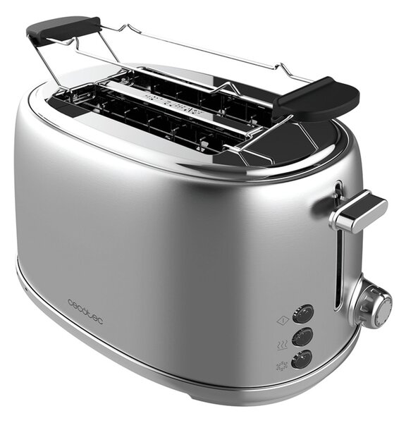 Тостер Cecotec Toast&Taste 1000 Retro Double Inox, 980W, инокс