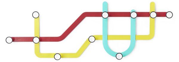 UMBRA Закачалка за стена “SUBWAY“ в 3 цвята - жълто, синьо и червено