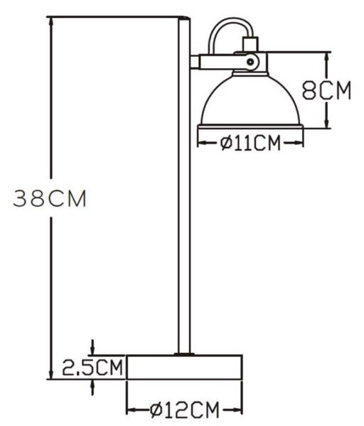 Lucide 45573/01/97 - Настолна лампа DAMIAN 1xGU10/35W/230V кафява