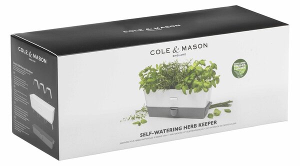 COLE & MASON Самополиваща се кашпа за зелени подправки или цветя